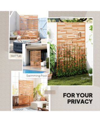 78" H x 48" W Metal Outdoor Privacy Screen,