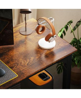 71" Computer Desk, Study Desk with Metal Legs,