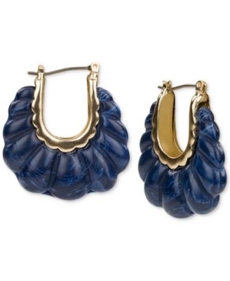 Patricia Nash - Scalloped Gold-Tone Hoop Earrings
