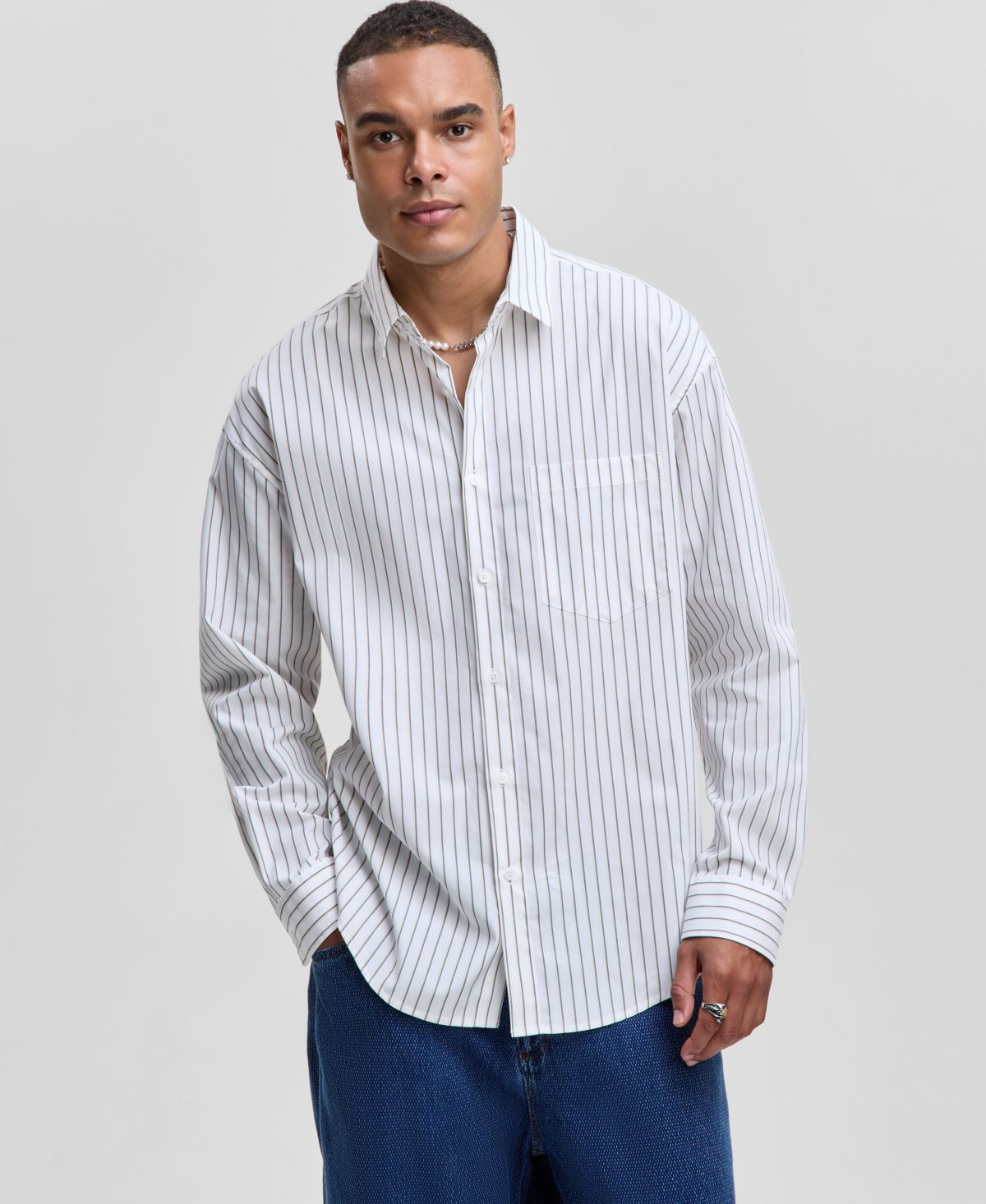 Мужская рубашка свободного кроя Chance, эксклюзивная модель Macy's