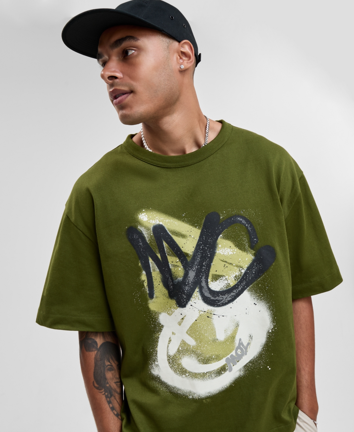 Mode of One Men's Relaxed-Fit Graffiti Graphic T-Shirt, Macy's Exclusive