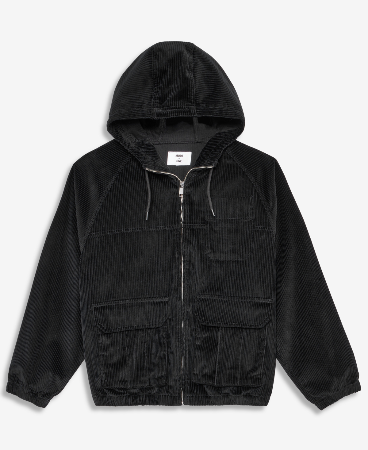 Mode Of One Men's Relaxed-fit Corduroy Hoodie Jacket, Macy's Exclusive In Black