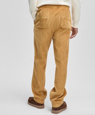 Men's Relaxed-Fit Straight-Leg Pull-On Corduroy Pants, Macy's Exclusive