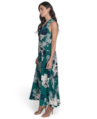 Women's Sleeveless Jersey Fit & Flare Midi Dress