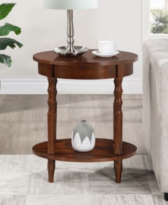 24" Wood Classic Accents Brandi Oval End Table