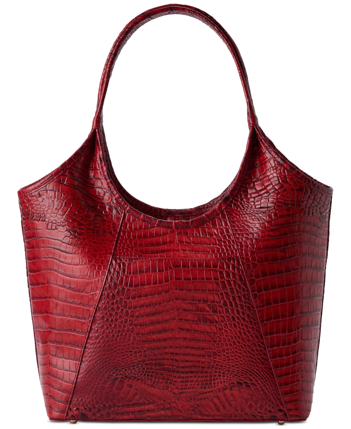 Brahmin Melora Alden Road Large Leather Tote In Red