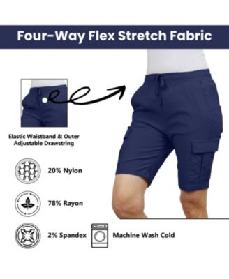 Women's Loose Fit Super Flex Stretch Cargo Jogger Shorts