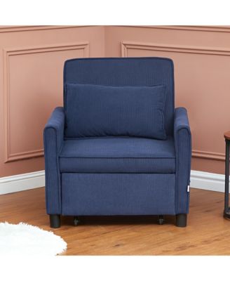 3-in-1 Convertible Chair Bed, Adjustable Sleeper Chair