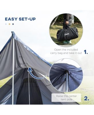 Camping Tent with Porch, Teepee Tent Near-Inst Tent,