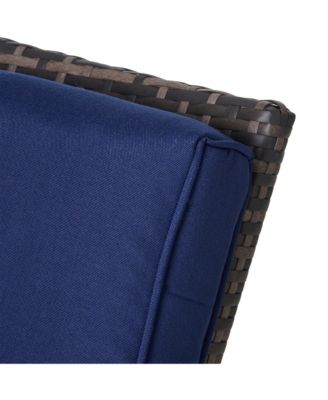 Outdoor Recliner Chair, PE Wicker Furniture, Dark