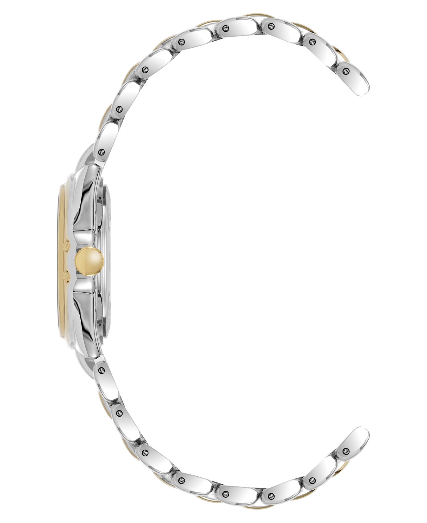 Женские часы Anne Klein Quartz Round Capital Two-Tone Metal Alloy Bracelet Watch, 28mm — фото 2