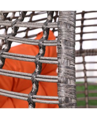 Outdoor Indoor, Teardrop Egg Chair, Cushion, Plastic Rat,