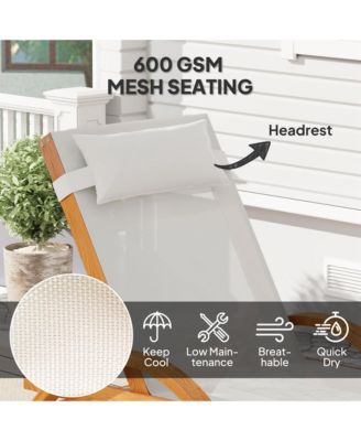 Larch Wood Lounge Chair, 4-Level Adjustable ning Chair,