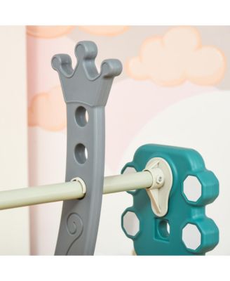 Toddler Swing and Slide Set with Basketball Hoop, Guitar Theme,