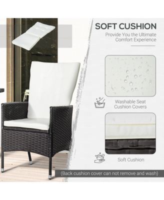 3pc Patio Furniture, Wicker Reclining Chairs & Table,