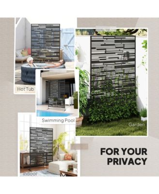 78" H x 48" W Metal Outdoor Privacy Screen,