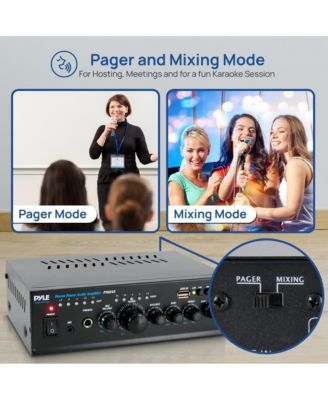 Stereo Power Amplifier - Compact Audio Amp with MP3/USB Reader (2 x 120 Watt)