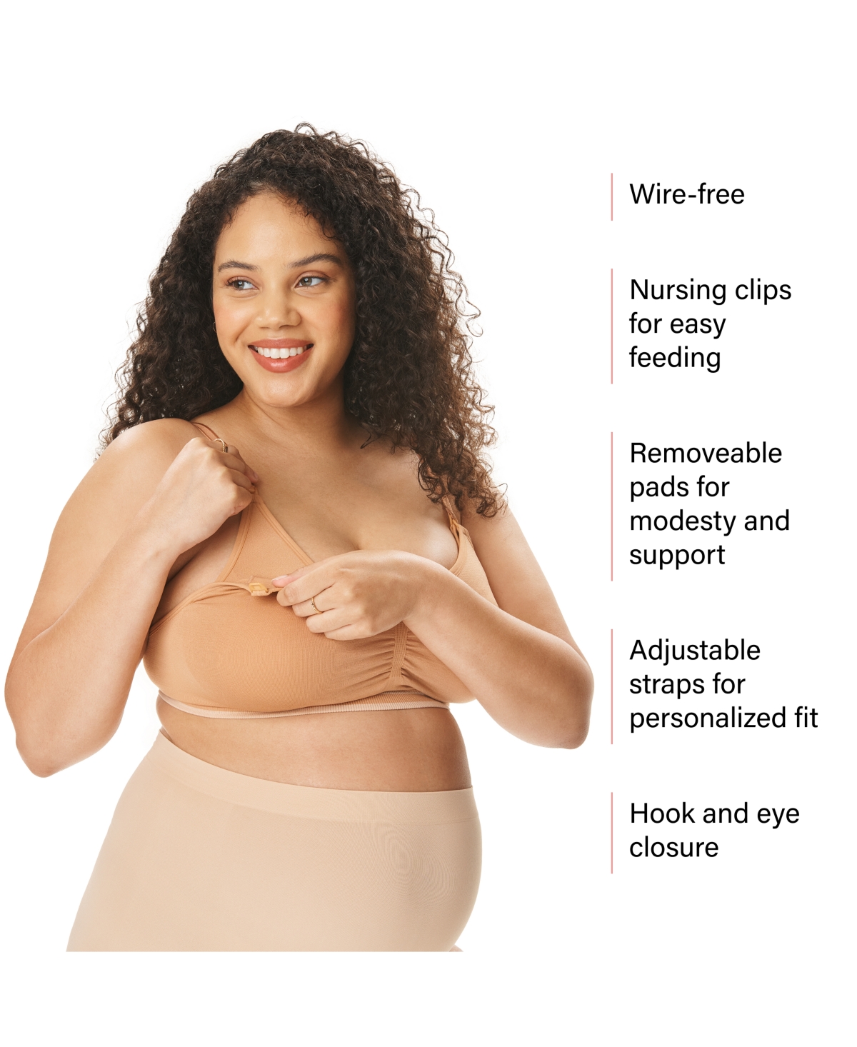 Motherhood Women's Maternity Seamless Nursing and Hands-Free Pumping Bra