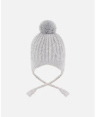 Kids Unisex Lined Winter Hat with Pompom Heather Gray - Toddler|Child