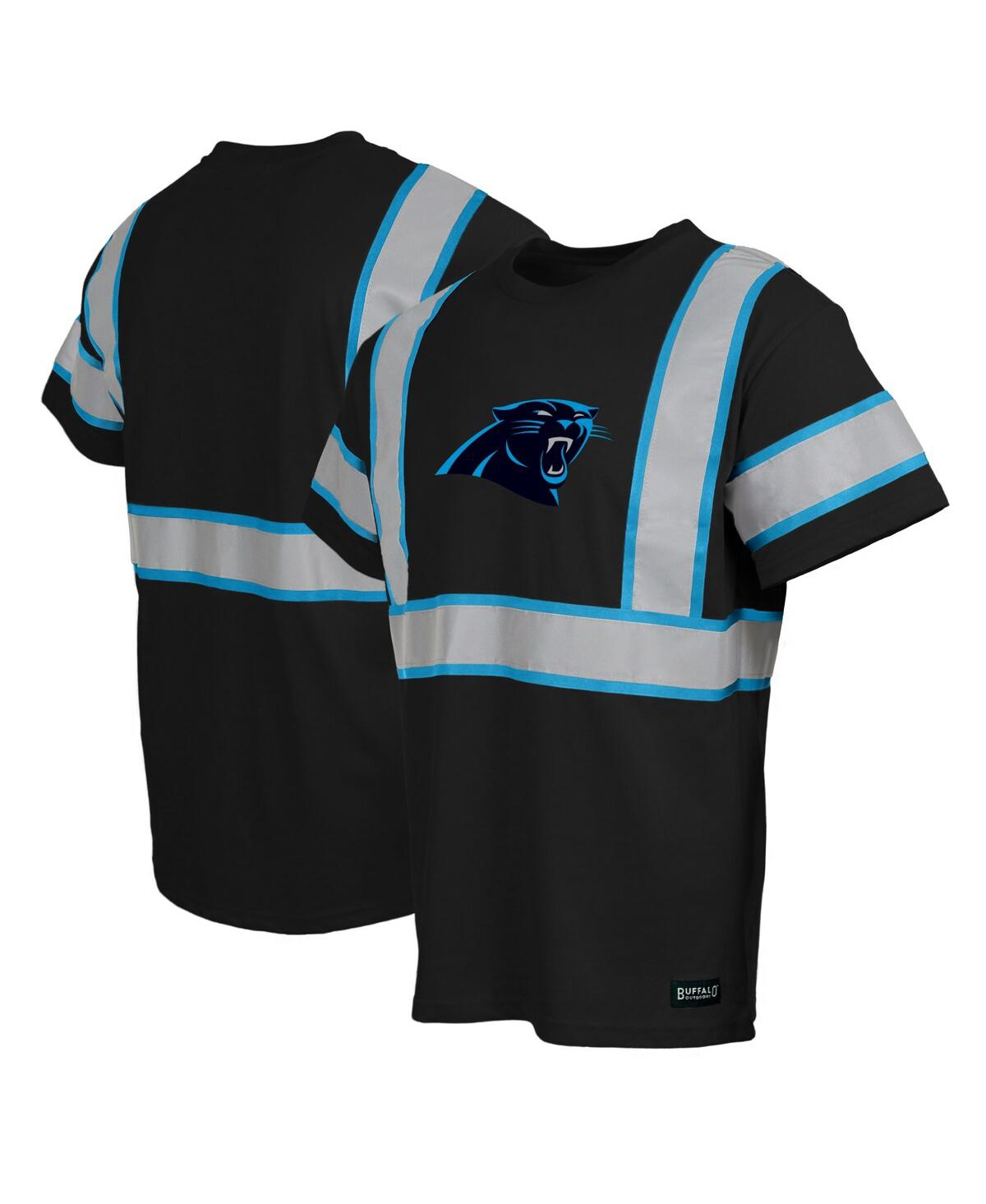 Buffalo Outdoors Men's Black Carolina Panthers Safety Heavyweight T-shirt In Black
