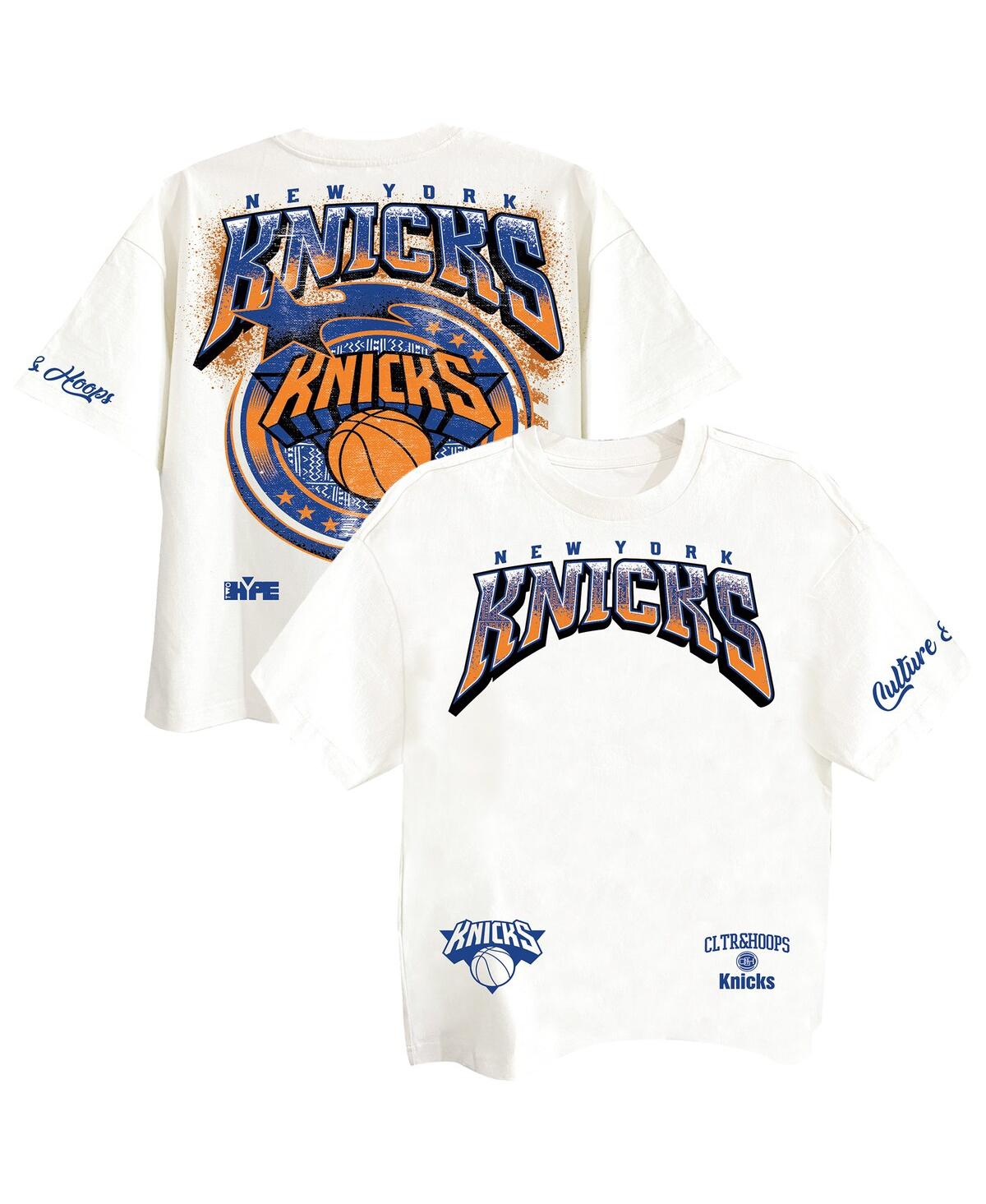 Men's White New York Knicks Drip Dime Collection Premium T-Shirt - White