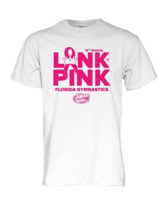 Men's and Women's White Florida Gators 2025 Gymnastics Link to Pink T-Shirt