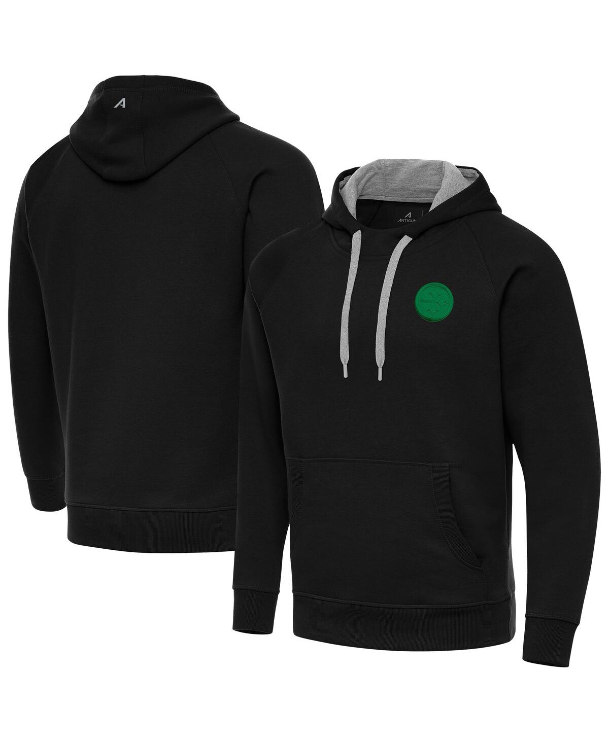 Men's Black Pittsburgh Steelers St. Patrick's Day Victory Pullover Hoodie - Black