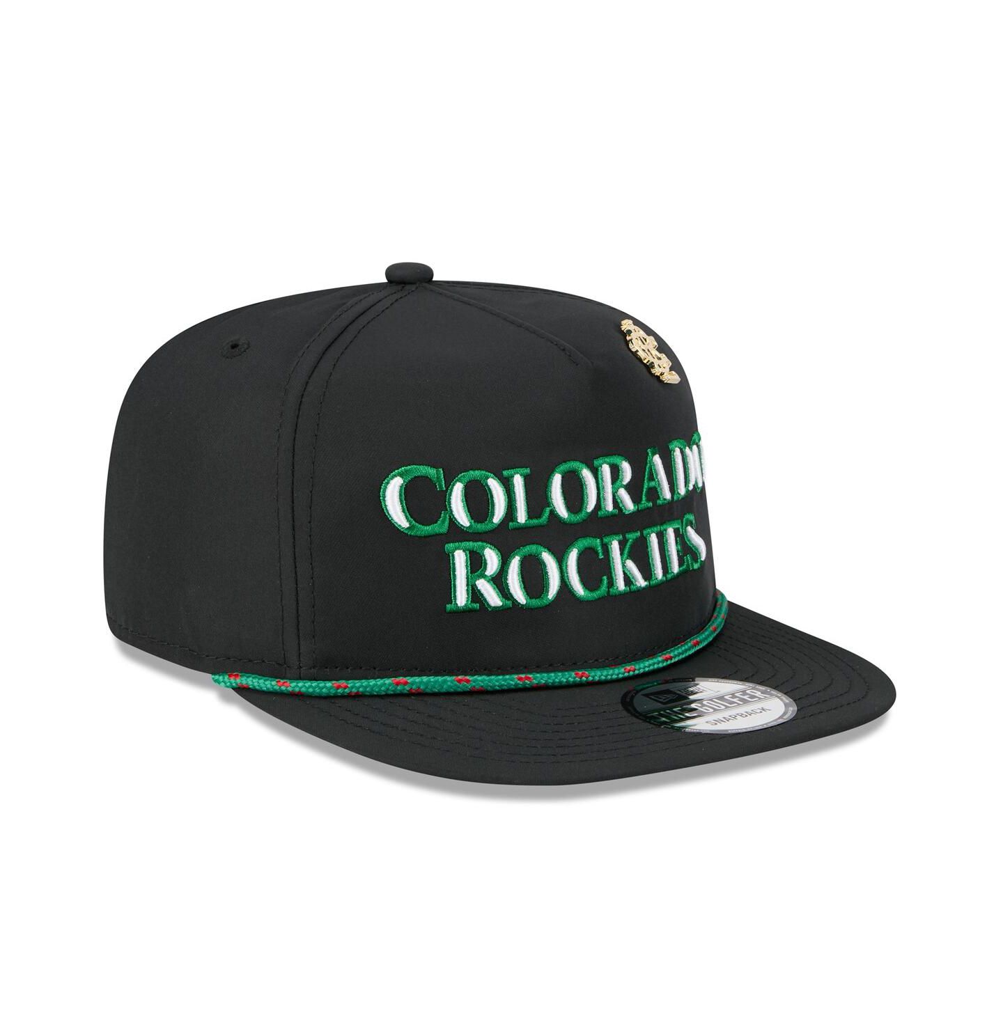 Мужская кепка New Era Black Colorado Rockies 2025 Big League Chew Golfer Snapback Hat — фото 5