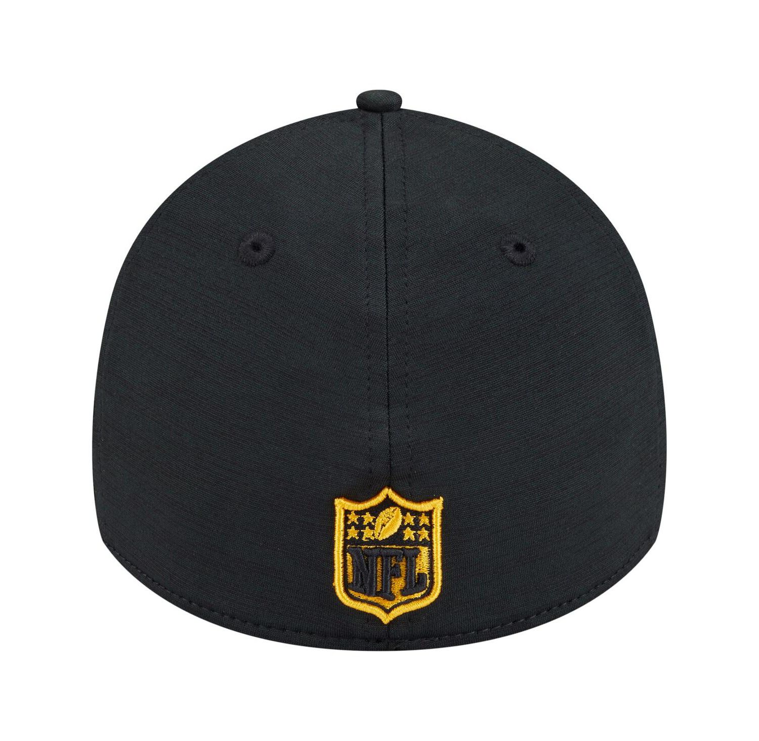 Men's Black Pittsburgh Steelers Stripes 39THIRTY Flex Hat