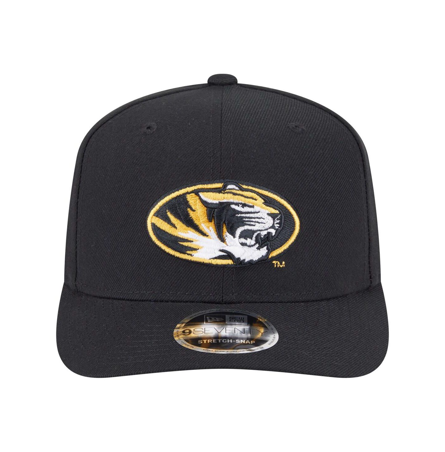 Мужская кепка New Era Black Missouri Tigers Team Collective 9SEVENTY Stretch-Snap Adjustable Hat — фото 2