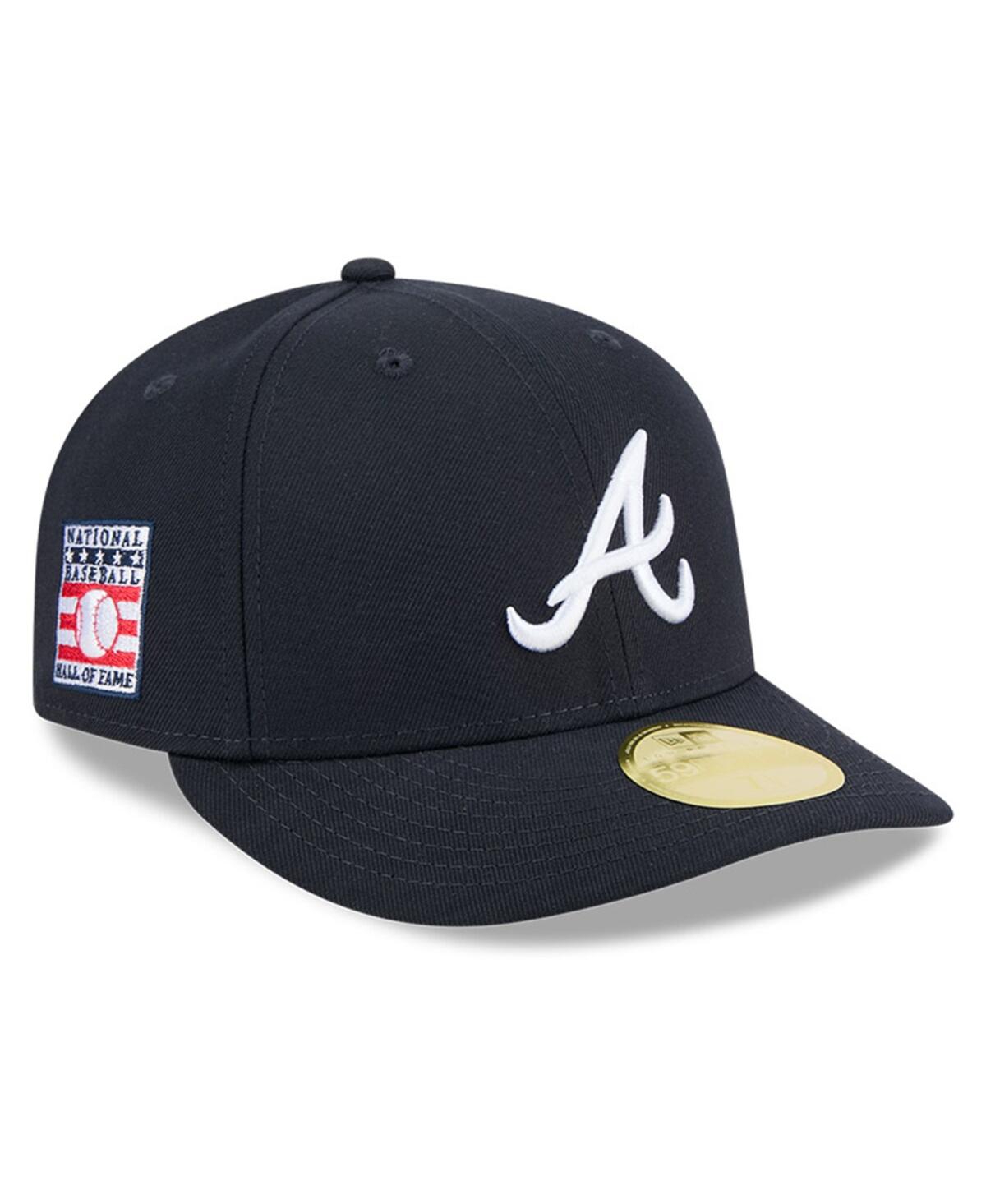 Men's Navy Atlanta Braves Baseball Hall of Fame 59FIFTY Low Profile Fitted Hat - Navy