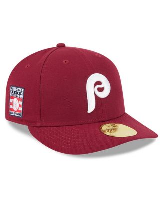 New Era - Men's Maroon Philadelphia Phillies Baseball Hall of Fame 59FIFTY Low Profile Fitted Hat