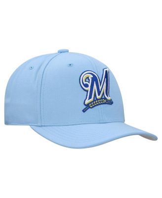 Men's and Women's&nbsp;Powder Blue Milwaukee Brewers Basic Coop Pro Adjustable Hat