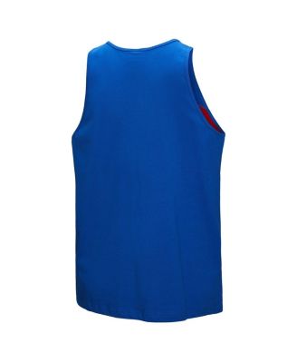 Men's Royal New England Patriots Retro Color Block Tank Top