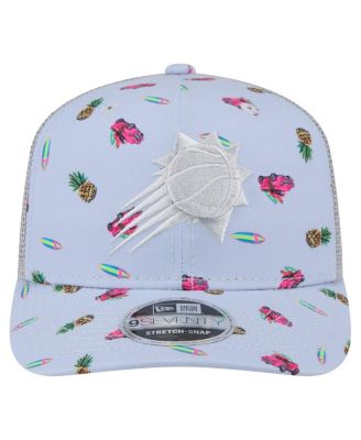 Men's Light Blue/Gray Phoenix Suns Adventure Aloha Pattern 9SEVENTY Stretch-Snap Hat
