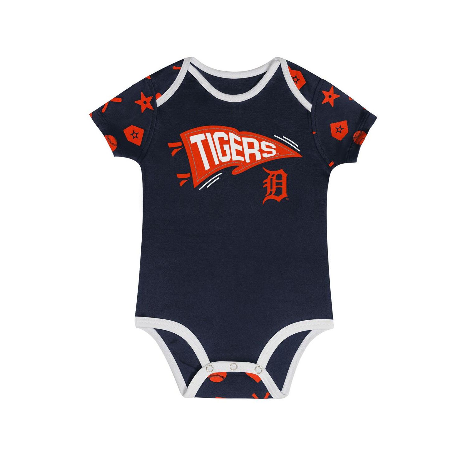Baby Boys and Girls 2-Piece Navy Detroit Tigers On Deck Diaper Cover Set