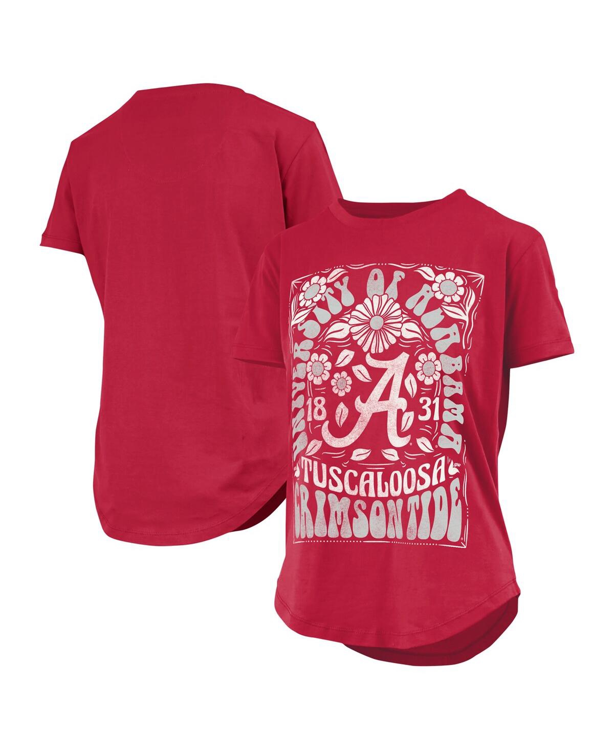 Women's Crimson Alabama Crimson Tide Irvine Floral Team Color T-Shirt - Crimson