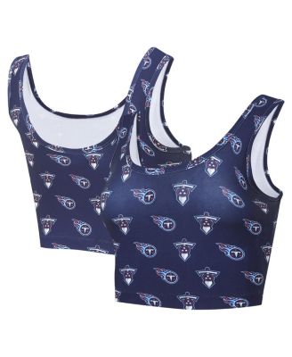 Concepts Sport - Women's Navy Tennessee Titans Record Allover Print Bralette