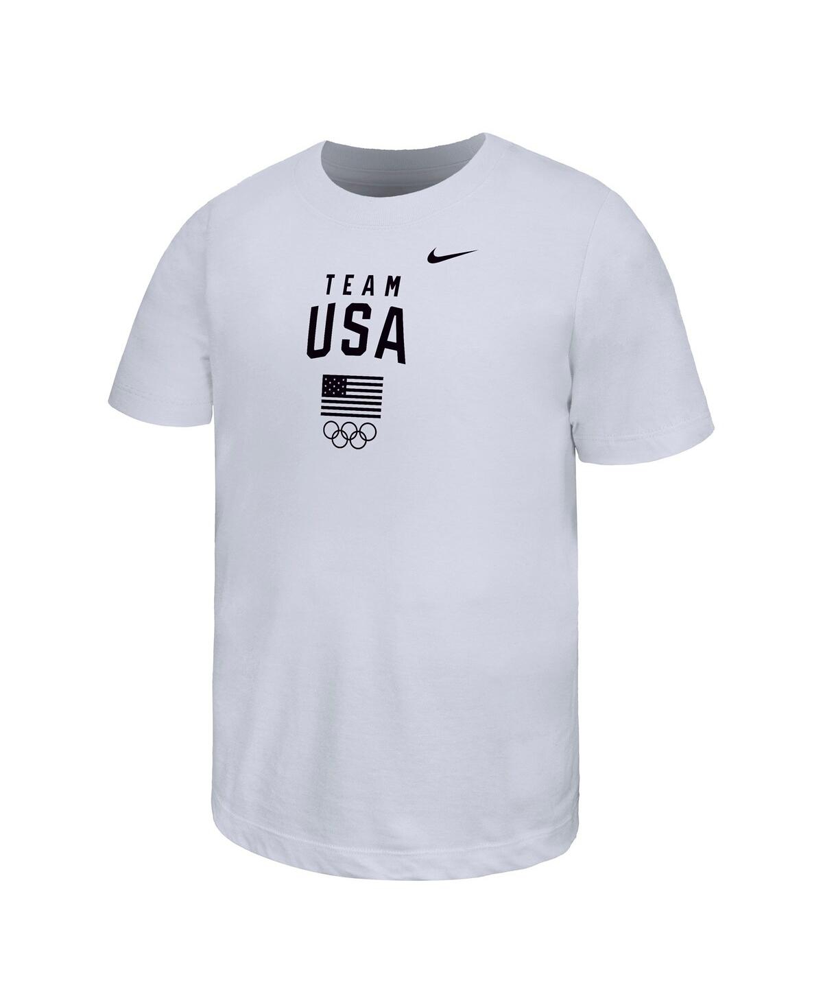 Nike Big Boys And Girls White Core T-shirt In White