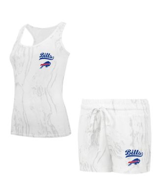 Concepts Sport - Women's White Buffalo Bills Plus Size Quartz Tank Top Shorts Set