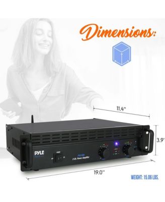 Bluetooth Pro Audio Power Amplifier - 2-Channel Rack Mount Bridgeable Sound Amplifier (1000 Watt
