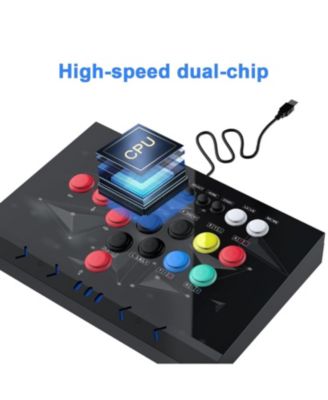 Arcade Fight Stick, Arcade Fighting Joystick, Street Fighter Controller with Turbo for PS3, Nintendo Switch, PC Windows (7/8/10/11), Android TV Box, Raspberry Pi, NEOGEO Mini