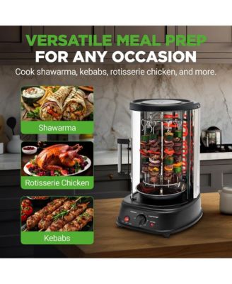 Vertical Rotisserie Oven - Rotating Kebob Cooker