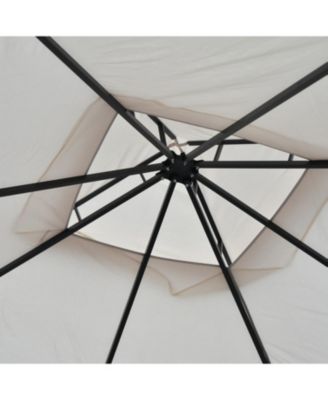 10'x10' Garden Gazebo, Patio Party Shelter, 2 Tier Roof,