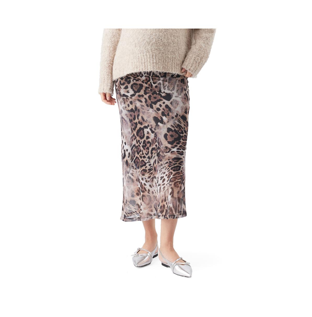 Savannah Mesh Skirt - Latte