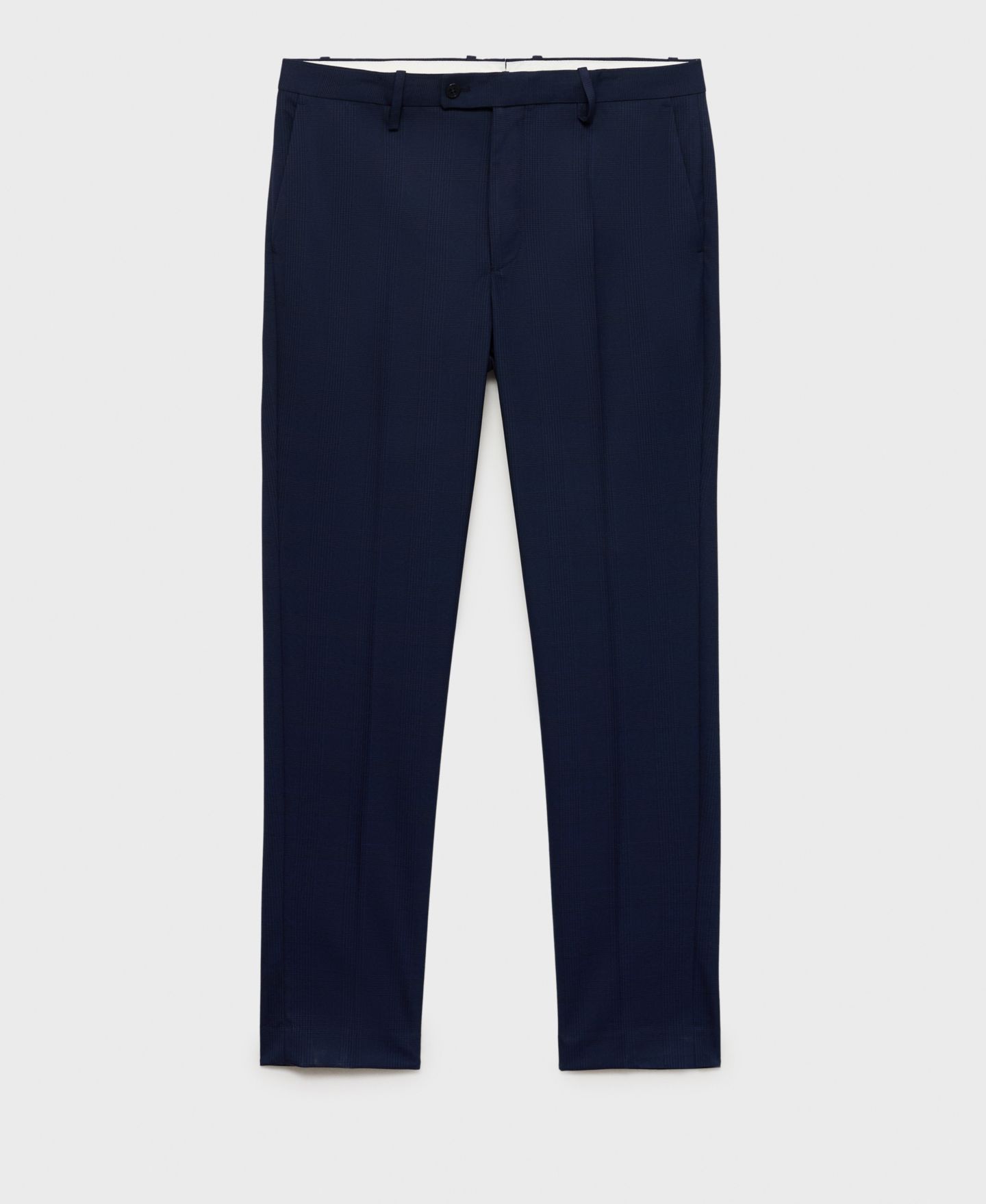 Мужские брюки MANGO Milan Slim-Fit Suit, цвет: Тёмный тёмно-синий — фото 7