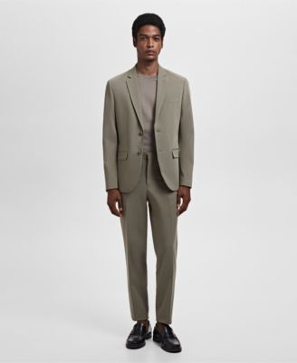 Men's Stretch Fabric Super Slim-Fit Suit Pants