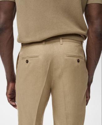 Men's Slim-Fit Linen Pants