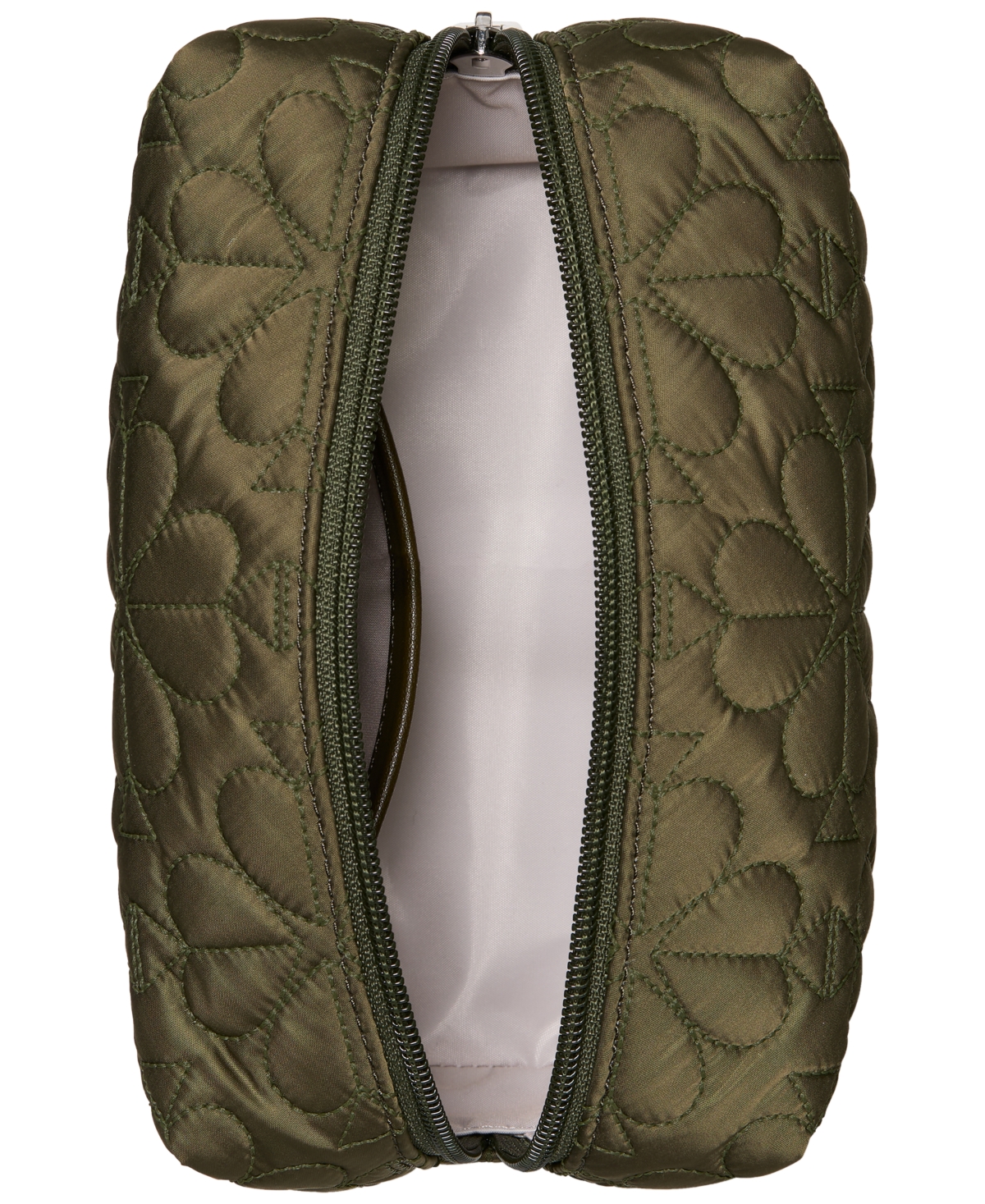 Kate Spade Tilly Quilted Fabric Small Cosmetic Bag In Green