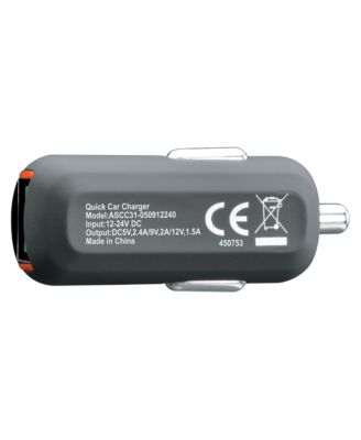 24W ULTRAFAST USB A Universal Mini Car Charger-Gray